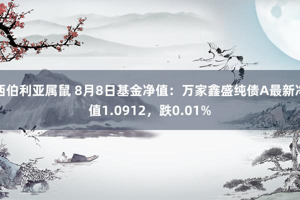 西伯利亚属鼠 8月8日基金净值：万家鑫盛纯债A最新净值1.0912，跌0.01%