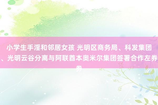 小学生手淫和邻居女孩 光明区商务局、科发集团、光明云谷分离与阿联酋本奥米尔集团签署合作左券