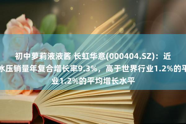 初中萝莉液液酱 长虹华意(000404.SZ)：近三年的公司冰压销量年复合增长率9.3%，高于世界行业1.2%的平均增长水平