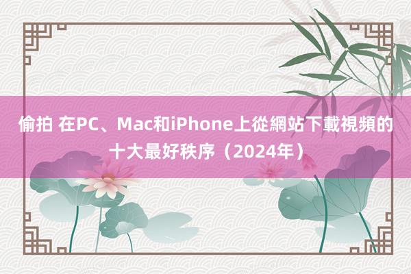 偷拍 在PC、Mac和iPhone上從網站下載視頻的十大最好秩序（2024年）