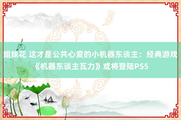 姐妹花 这才是公共心爱的小机器东谈主：经典游戏《机器东谈主瓦力》或将登陆PS5